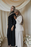 White Side Button Wrap Linen Co-Ord Shirt & Wide Legged Pants
