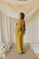 Chartreuse Mandarin Co-Ord with Balloon Pants