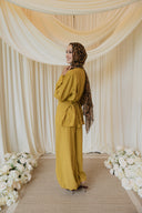Chartreuse Mandarin Co-Ord with Balloon Pants