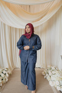 Pure Linen Co-Ord Set - Faux Denim Effect