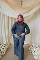 Pure Linen Co-Ord Set - Faux Denim Effect