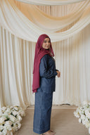 Pure Linen Co-Ord Set - Faux Denim Effect