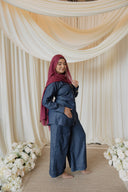 Pure Linen Co-Ord Set - Faux Denim Effect