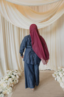 Pure Linen Co-Ord Set - Faux Denim Effect