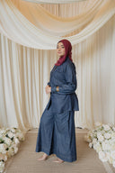 Pure Linen Co-Ord Set - Faux Denim Effect
