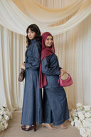 Pure Linen Co-Ord Set - Faux Denim Effect