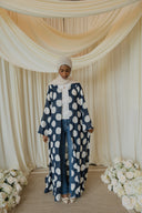 Navy Polka Dotted Abaya