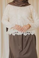 White Embroidered Cutwork Shirt