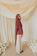 Maroon Cutwork Embroidered Lined Button Down Shirt