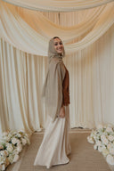 Brown Crochet Crepe Shirt