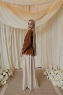 Brown Crochet Crepe Shirt