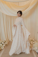 Long Dramatic Sleeved A-Lined Maxi Dress