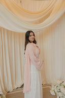 Pink Cape Angled Corset Tie Back Top