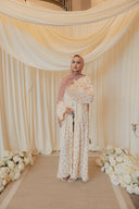 Pink Polka Dotted Abaya