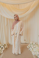 Pink Polka Dotted Abaya